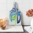thumbnail image 1 of Mardi Gras Cutting Board, Blue Ornate Venetian Festival with Feathers Masquerade Parade Preparations, Decorative Tempered Glass Cutting and Serving Board, Wine Bottle Shape, Multicolor, by Ambesonne, 1 of 1