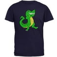thumbnail image 1 of Mardi Gras Dabbing Alligator Mens T Shirt Navy 4X-LG, 1 of 1