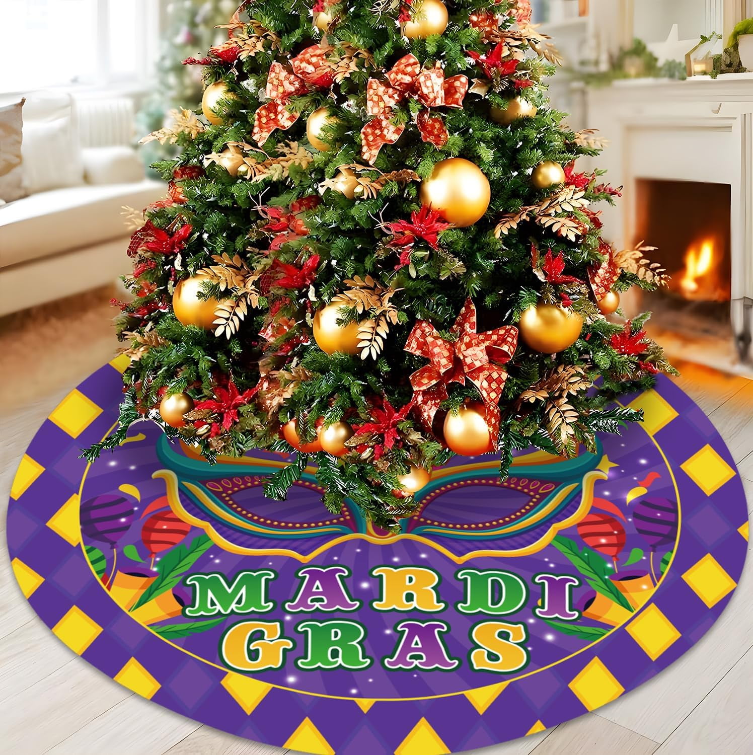 Mardi Gras Tree Skirt
