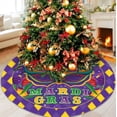 thumbnail image 1 of Mardi Gras Decorations 48 inch Mardi Gras Tree Skirt Mardi Gras Fleur de Lis Masquerade Party Mask Tree Skirt Mardi Gras Party Decorations Mardi Gras Tree Decorations, 1 of 6
