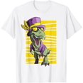 thumbnail image 1 of Mardi Gras Dinosaur white T-Shirt, 1 of 3