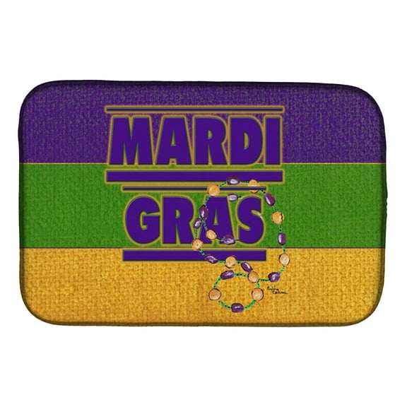 Mardi Gras Dish Drying Mat