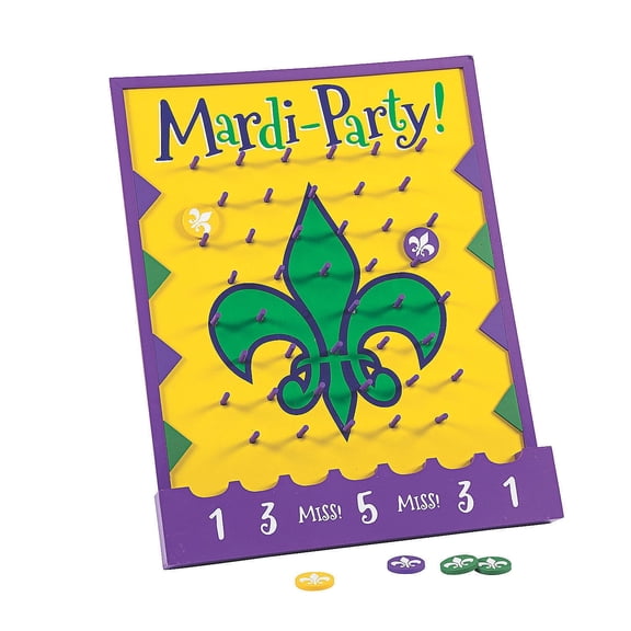 Mardi Gras Disk Drop Game - Party Favors - 1 Piece