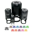 thumbnail image 1 of Mardi Gras Feather Party Mask Self-Inking Rubber Stamp Ink Stamper - Black Ink - Medium 1 Inch, 1 of 7