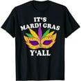 thumbnail image 1 of Mardi Gras Festival Mask Feather Purple Green Unisex Graphic Short Sleeve Tee, 1 of 6