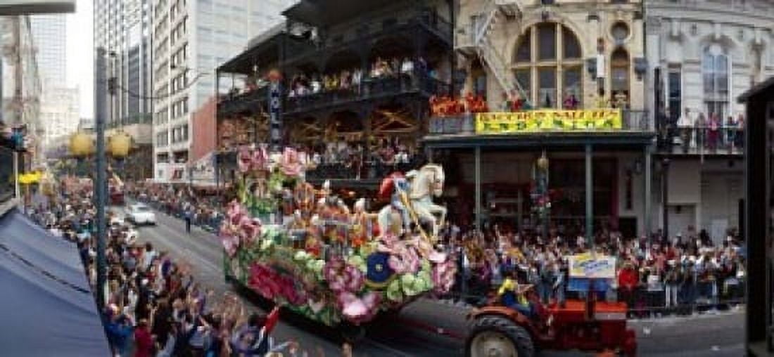 Mardi Gras Festival New Orleans Louisiana Canvas Art - Panoramic Images (26 x 12)