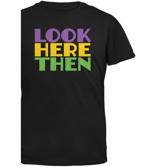 Mardi Gras Flash For Beads Funny Black Adult T-Shirt - Small