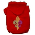 thumbnail image 1 of Pet, Dog  Cat Hoodie Rhinestone, "Mardi Gras Fleur De Lis", 1 of 7