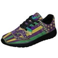 thumbnail image 1 of Mardi Gras Fleur De Lis and Masquerade Mask American flag Shoes Sneakers for Women Men Black Size 9, 1 of 7
