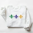 thumbnail image 1 of Mardi Gras Fleur de Lis Embroidered Sweatshirt, 1 of 4