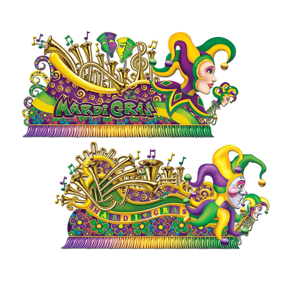 Mardi Gras Float Props 5 5" and 5 7" 12 Pack (2/Pkg)