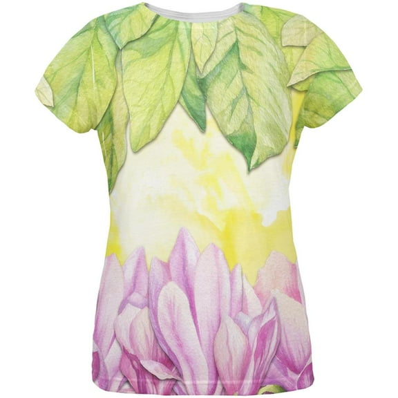 Mardi Gras French Quarter Magnolias at Sunrise All Over Womens T Shirt Multi X-LG