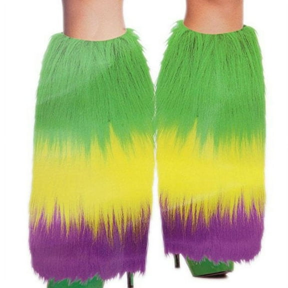 Adults Mardi Gras Furry Monster Party Leg Warmers Costume Accessory