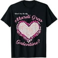 thumbnail image 1 of Mardi Gras Galentines Day Ladies Best Friends Party Beads T-Shirt, 1 of 3