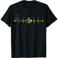 thumbnail image 1 of Mardi Gras Heartbeat Stethoscope Scrub RN Nurse Mardi Gras T-Shirt Baton Rouge, Mardi Gras Season, Mardi Gras Gifts, 1 of 2