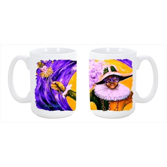 Mardi Gras Hey Mister Dishwasher Safe Microwavable Ceramic Coffee Mug 15 oz.