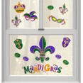 thumbnail image 1 of Mardi Gras Holiday Theme Party Hanging Embossed Vinyl Window Cling Decorations, 1 of 1