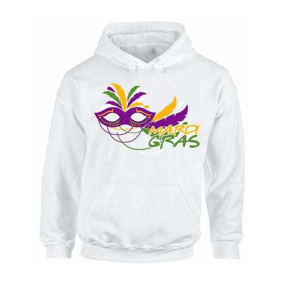 Mardi Gras Hoodie Festive Sweater Carnival Mask Carnaval 2021 Unisex Sweatshirt New Orleans Party