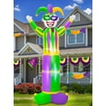 thumbnail image 1 of Mardi Gras Inflatable 8 Feet Large Outdoor Decorations Blow Up Jester LED Lights Mardi Gras Yard Lawn Garden Carnivals Party Decorations, 1 of 3