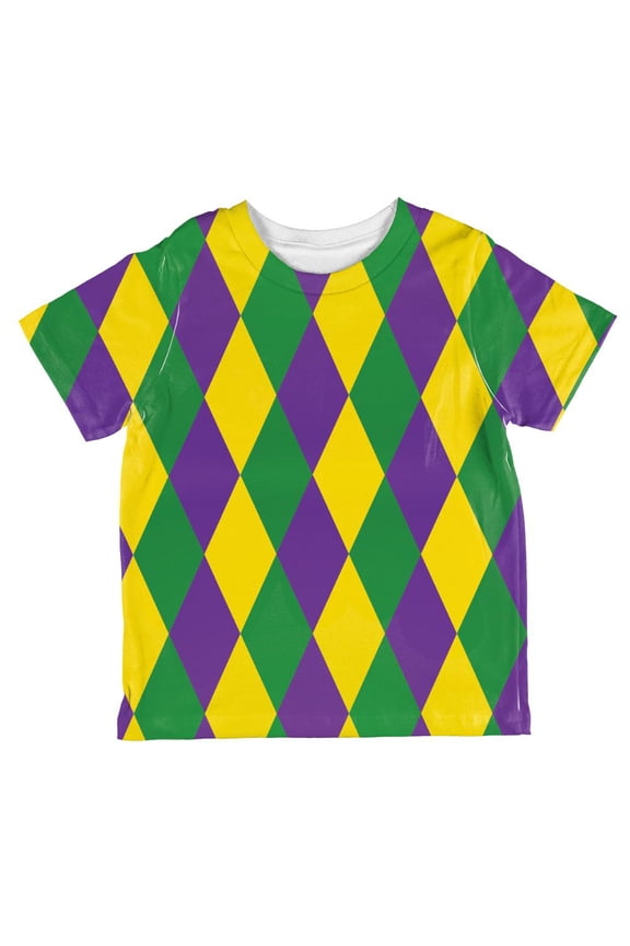 Mardi Gras Jester Costume All Over Toddler T Shirt Multi 2T