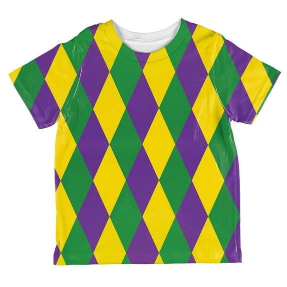Mardi Gras Jester Costume All Over Toddler T Shirt Multi 2T