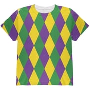 Mardi Gras Jester Costume All Over Youth T Shirt Multi YSM