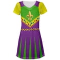 thumbnail image 1 of Mardi Gras Jester Juniors V-Neck Beach Cover-Up Dress, 1 of 2