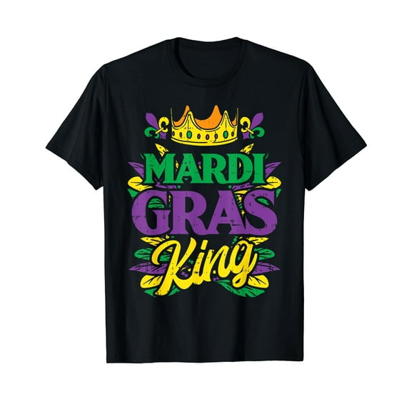 Mardi Gras King Crown Funny Mardi Gras Carnival Men Boys T-Shirt