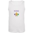thumbnail image 1 of Mardi Gras King White Adult Tank Top - 3X-Large, 1 of 1