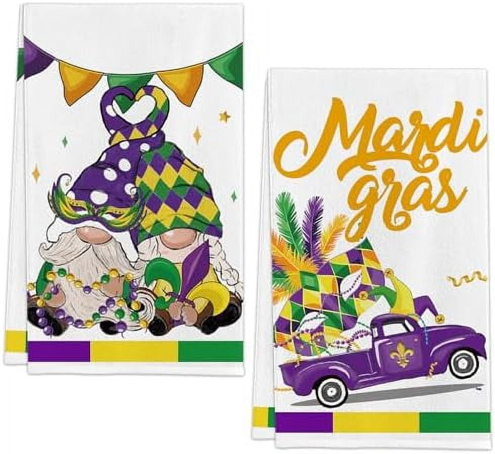 mardi gras tea towels
