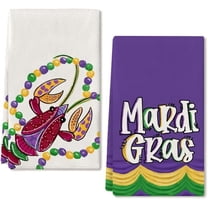 Mardi Gras Kitchen Towels for Mardi Gras Decor Crawfish Decorations Bes Dish Towels 18x26 Inch Bar Drying Cloth Tea Sign Hand Towel for Mardi Gras Carnival Decorations Set of 2