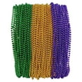 thumbnail image 1 of Mardi Gras Krewe Purple, Green and Gold Mardi Gras Beads Necklaces - 33 Inch, 72 Count 6 Dozen, 1 of 6