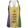 thumbnail image 1 of Mardi Gras LAISSEZ ROULEZ All Over Womens Racerback Tank Top - 2X-Large, 1 of 2