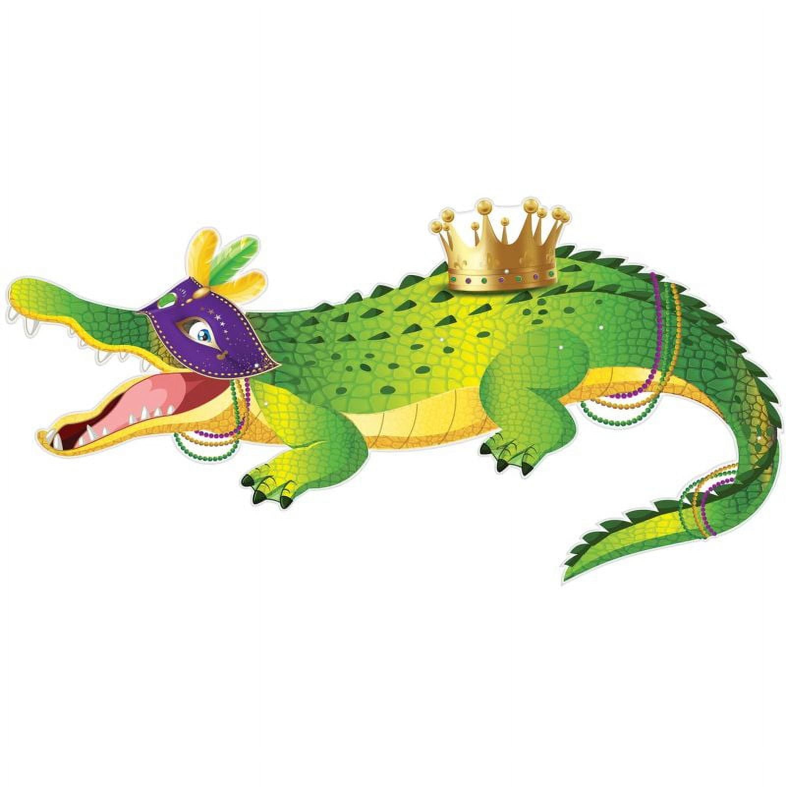 Mardi Gras Large Jointed Alligator Cutout