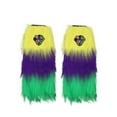 thumbnail image 1 of Mardi Gras Leg Warmers Women Furry Leg Covers Warmers Mardi Gras Outfit for Women Men Accessories Holiday Party Costume Supplies Unisex, 1 of 2