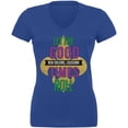 thumbnail image 1 of Mardi Gras Let the Good Times Roll Juniors V-Neck T Shirt Royal 2XL, 1 of 1