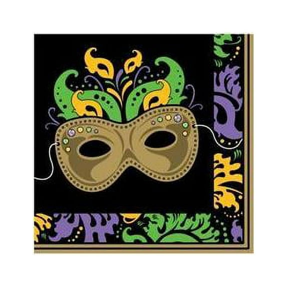 Mardi Gras Magic Masquerade Mask Holiday Party Paper Luncheon Napkins