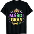 thumbnail image 1 of Mardi Gras Mardi Gras Beads Graphic Black T-Shirt for Men and Women, 1 of 2