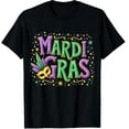 thumbnail image 1 of Mardi Gras Mardi Gras Beads Graphic Black T-Shirt for Men and Women, 1 of 2