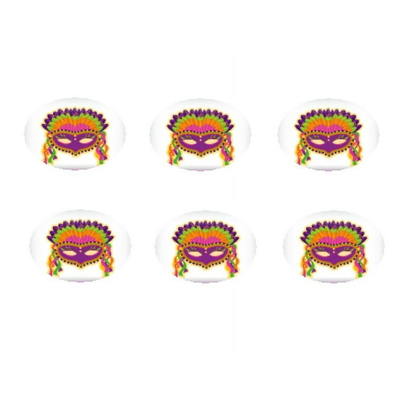 Mardi Gras Mask 12 - 2 inch Cupcake Edible Frosting Photos