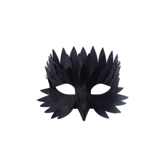 Mardi Gras Mask, Bird Eagle Wing Masquerade Half‑Face Mask, Faux Leather Feather‑Style Animal Costume Mask, Adjustable Strap Mask for Halloween Cosplay, Carnival, Renaissance Fair & Gothic Party