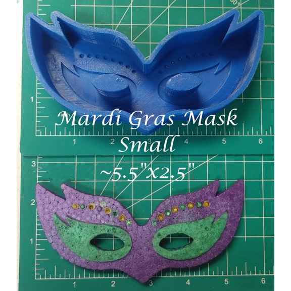 Mardi Gras Mask Silicone Freshie Mold - small