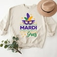 thumbnail image 1 of Mardi Gras Mask Sparkle | Sweatshirt, 1 of 4