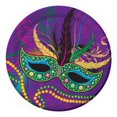 thumbnail image 1 of Mardi Gras Masks Dessert Plates, 7", 8pk, 1 of 1