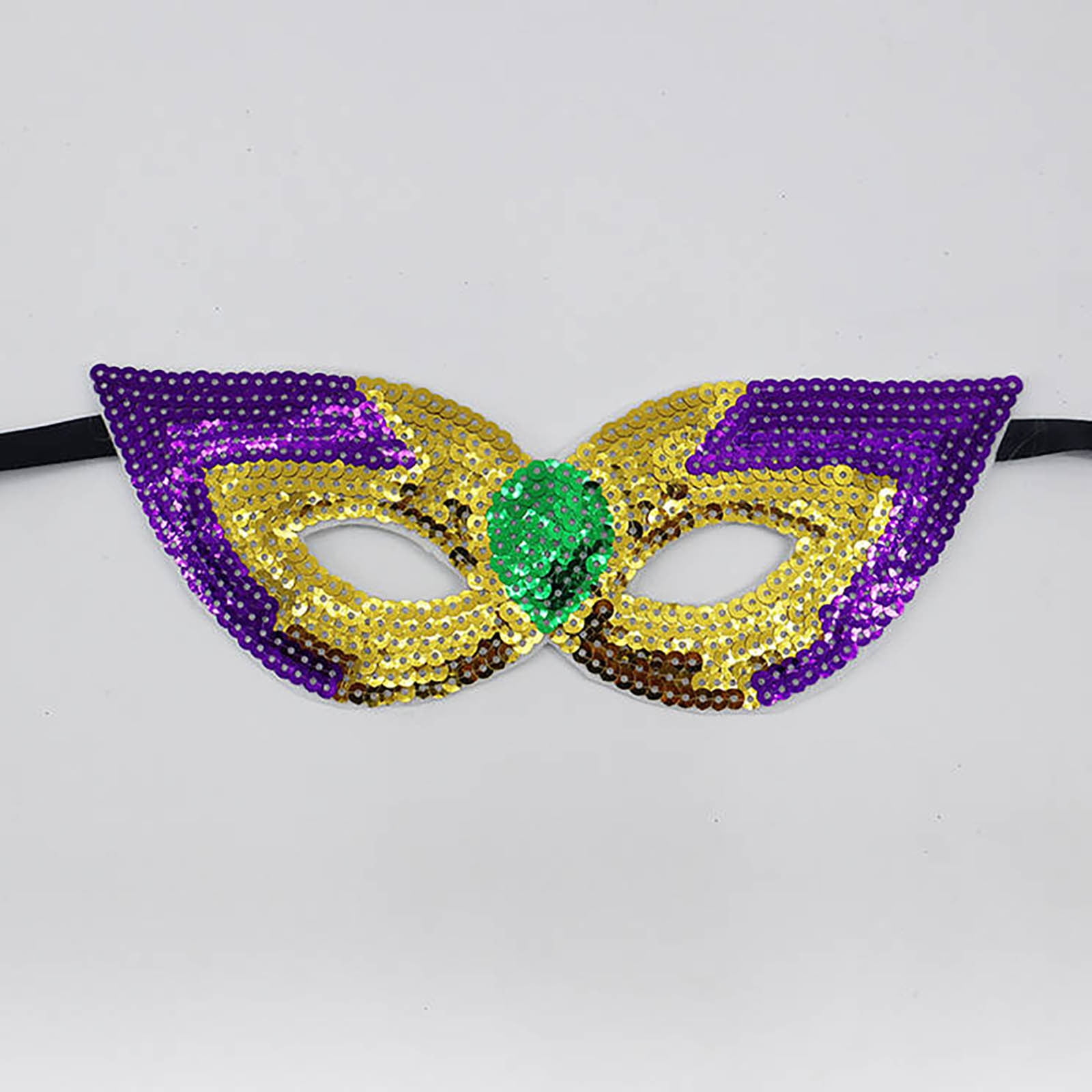 Mardi Gras Masks Paper Masks, Carnival Parade Faux Feather Face Masks