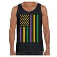 thumbnail image 1 of Mardi Gras Men's Tee Parade Outfit for Him Festive New Orleans Tank Top US Flag Fat Tuesday T-Shirt, 1 of 4