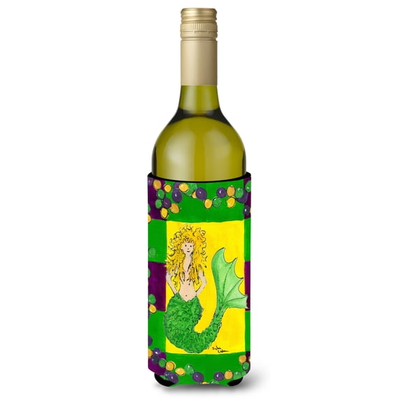 Mardi Gras Mermaid Wine Bottle Beverage Insulator Beverage Insulator Hugger