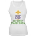 thumbnail image 1 of Mardi Gras - My First Mardi Gras White Juniors Soft Tank Top - Medium, 1 of 1