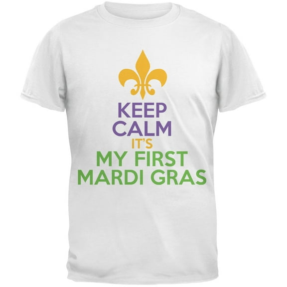 Mardi Gras - My First Mardi Gras White Youth T-Shirt - Youth X-Large