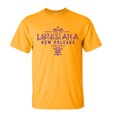 thumbnail image 1 of Mardi Gras New Orleans Louisiana Unisex Short Sleeve T-shirt-Gold-Small, 1 of 4